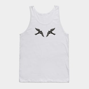 Folk Birds Simple Tank Top